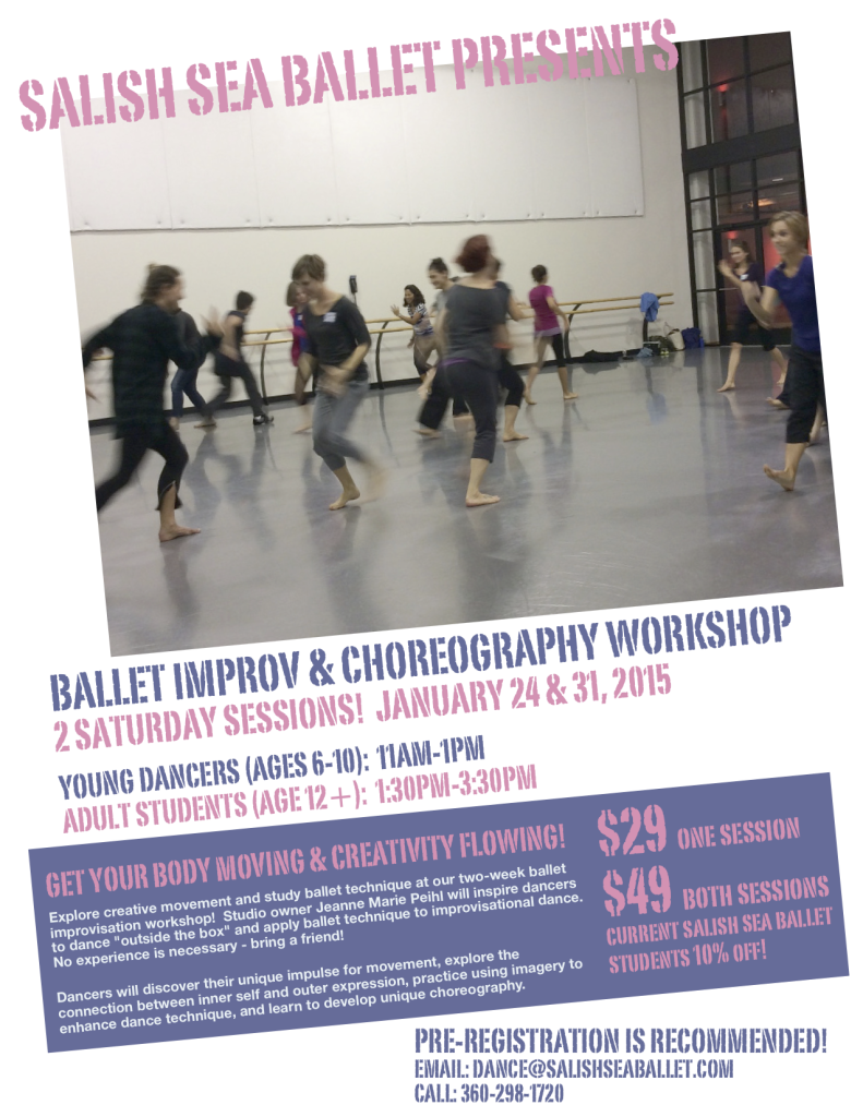 Ballet Improv & Choreography Workshop Flyer